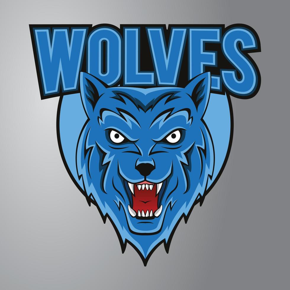 Wolves Head Mascot Logo vector