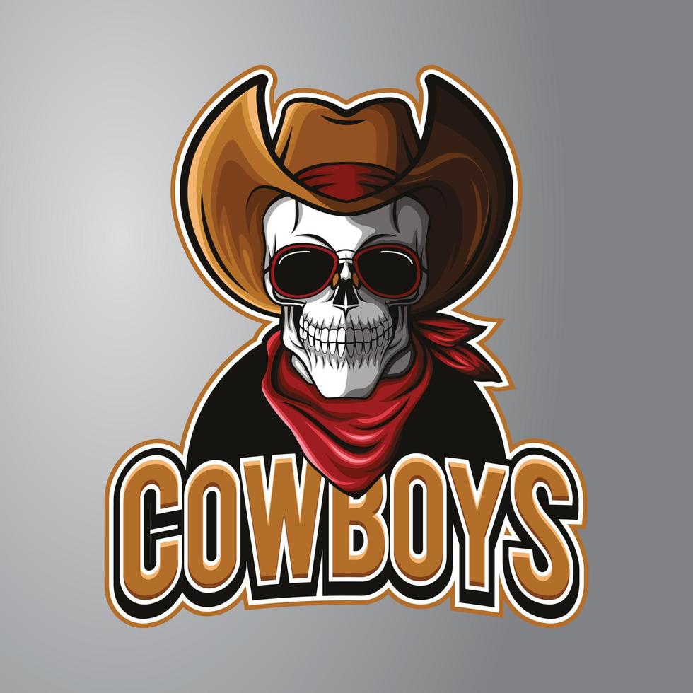 Skull Cowboy Illustration vector