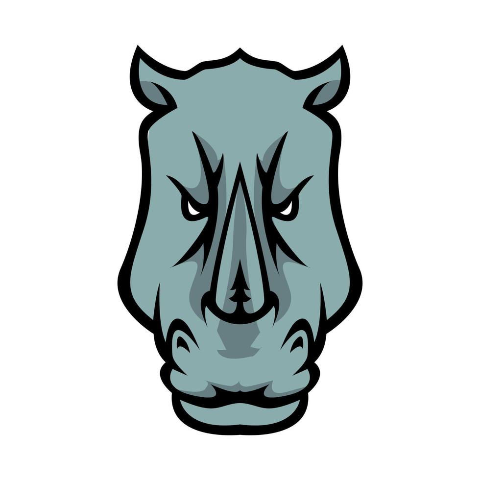 Rhino Head Illustration Design vector