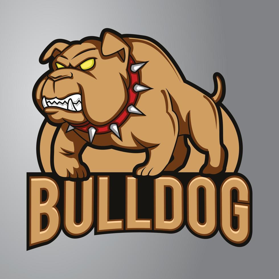 logotipo de la mascota bulldog vector