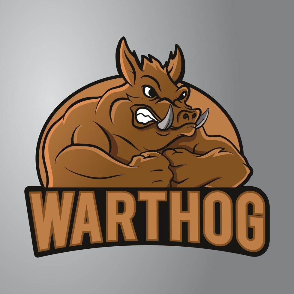 Strong Warthog Logo vector