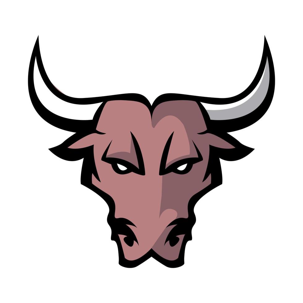 diseño de ilustración de cabeza de toro vector
