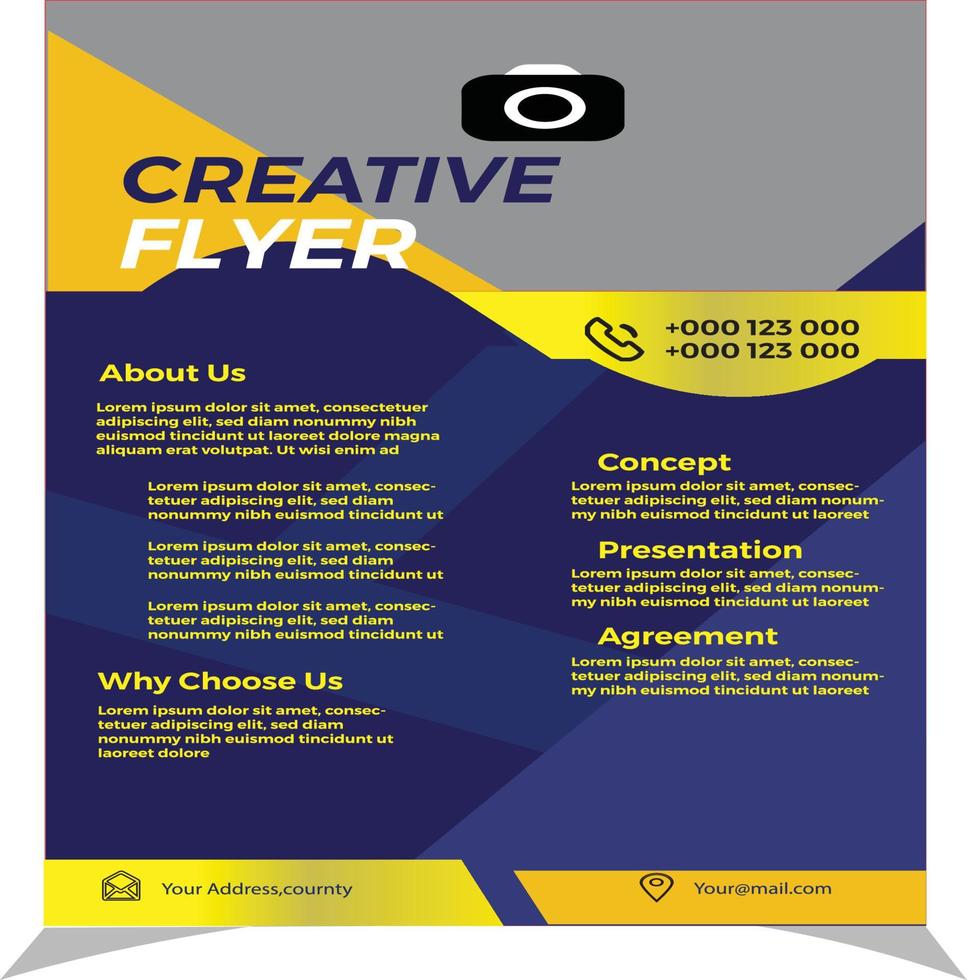 New Creative Flyer For Business Print vector