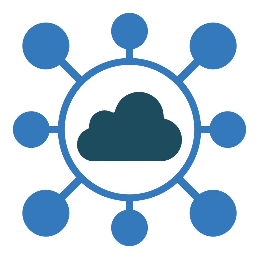 Cloud, connection, media icon vector