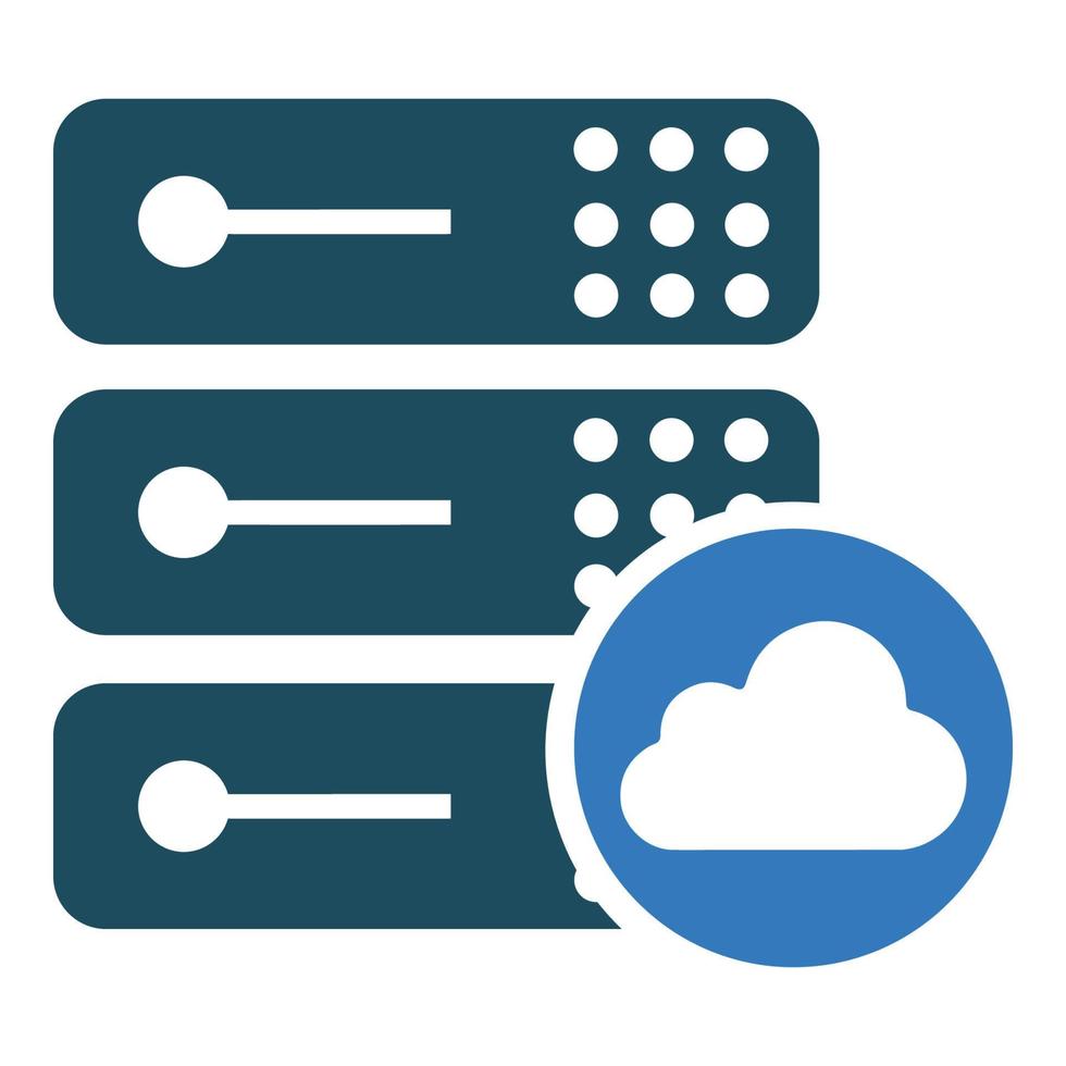 Cloud, database, host icon vector