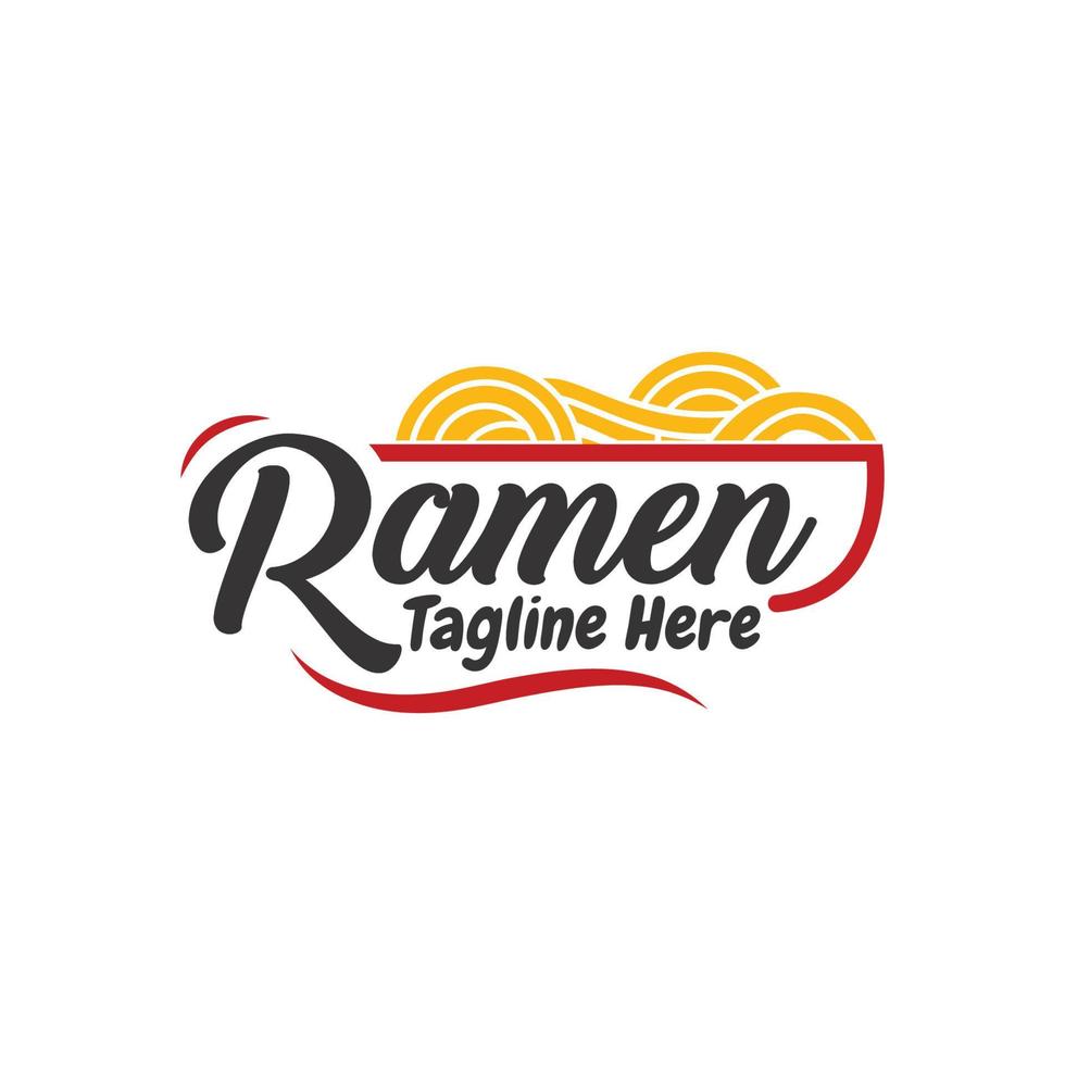 logotipo de fideos ramen japoneses vectoriales vector