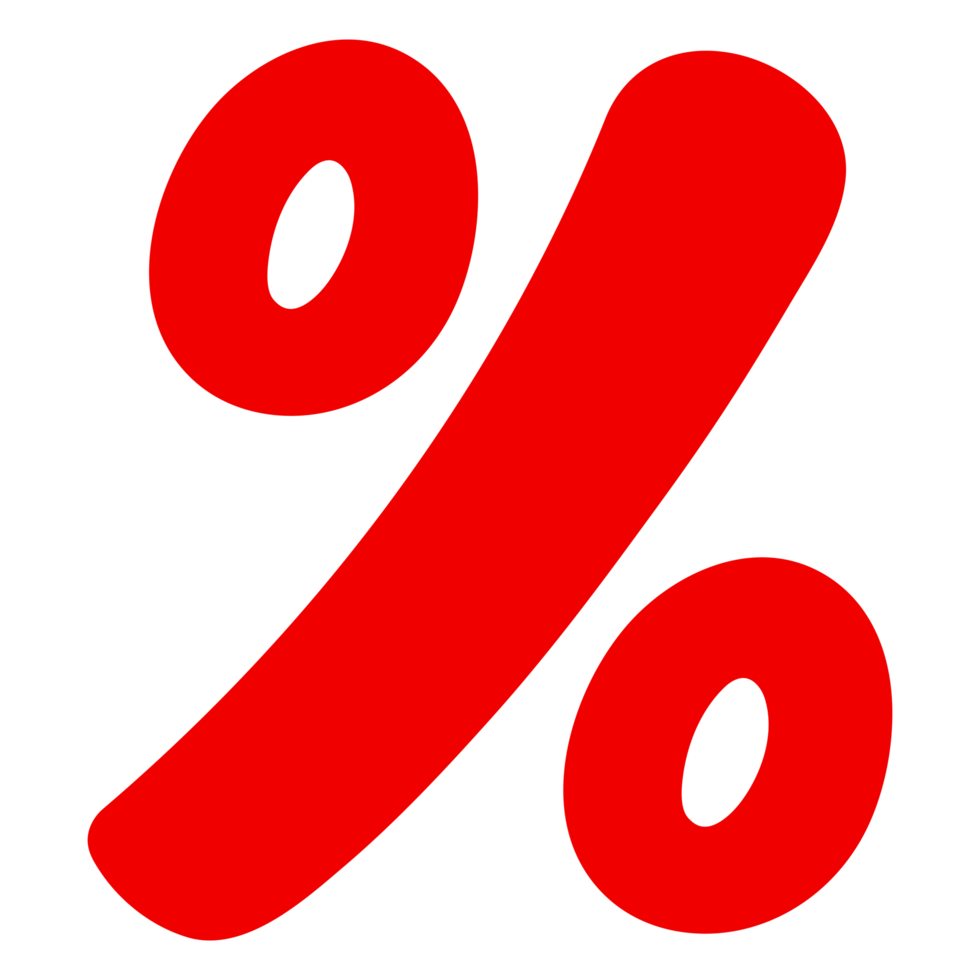 Prozentsymbol, Rabattsymbol auf transparentem Hintergrund png