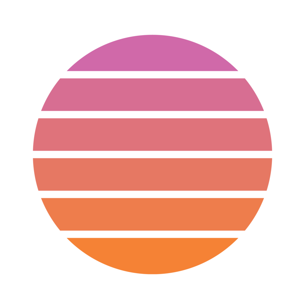 Sonnenuntergang Retro-Vintage-Farbe png