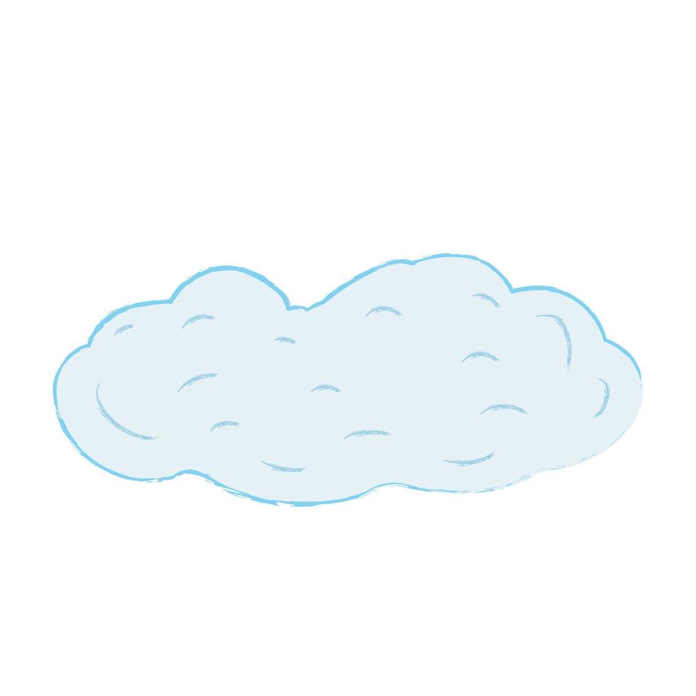 Icon clouds. Vector illustration. Repeated clouds drawn by hand. Romantic print.