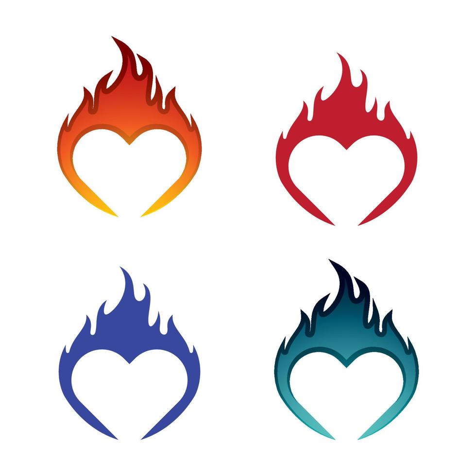 Flame and Heart Vector Design, Flaming Heart can be use for logo, icon, apparel or merchandise