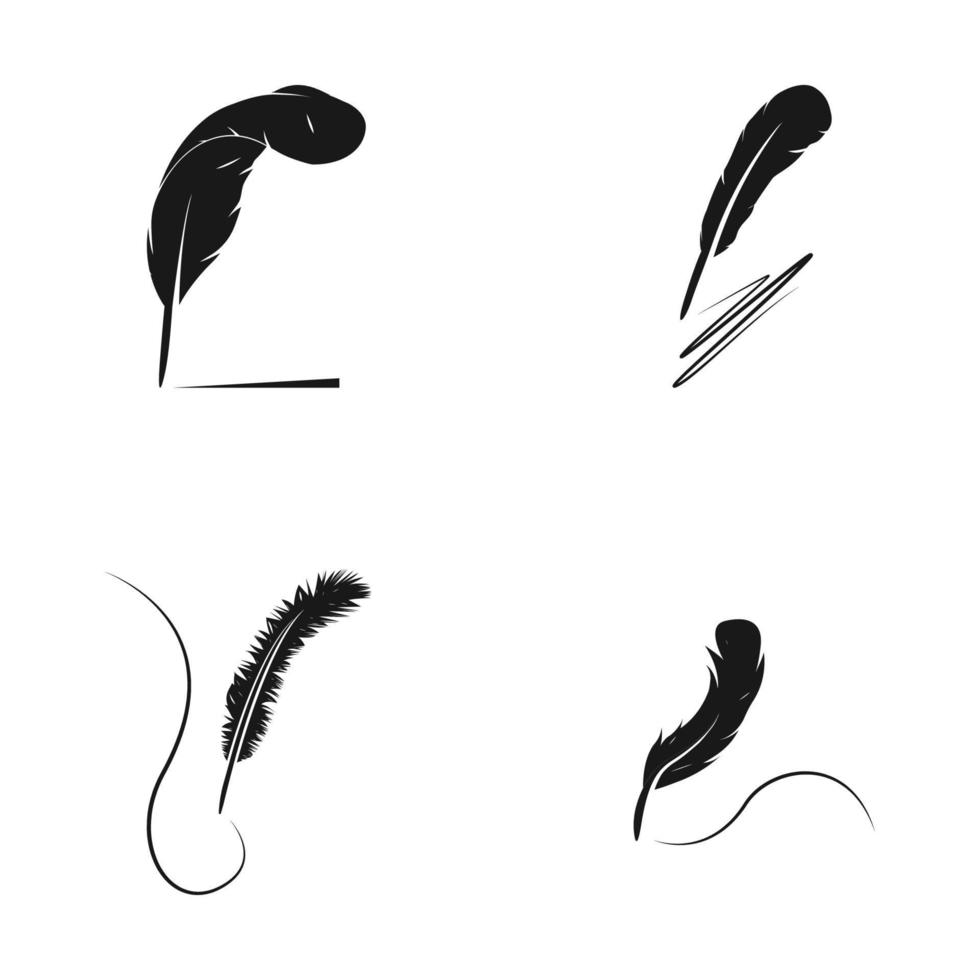 feather pen vektor vector