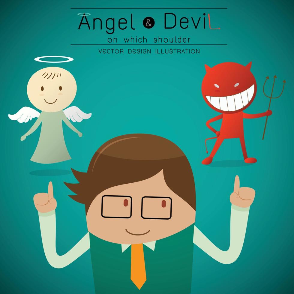 hombro angel y demonio vector