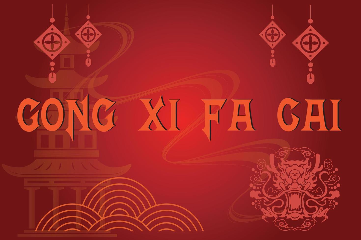 Happy Chinese New Year 2023 Poster Template Vector Illustration, Year of The RABBIT, Chinese Zodiac. Gong xi fa cai