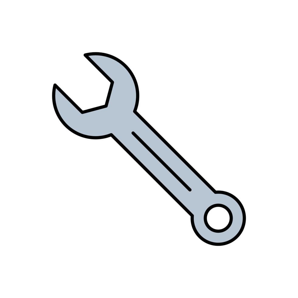 icono de llave inglesa vector