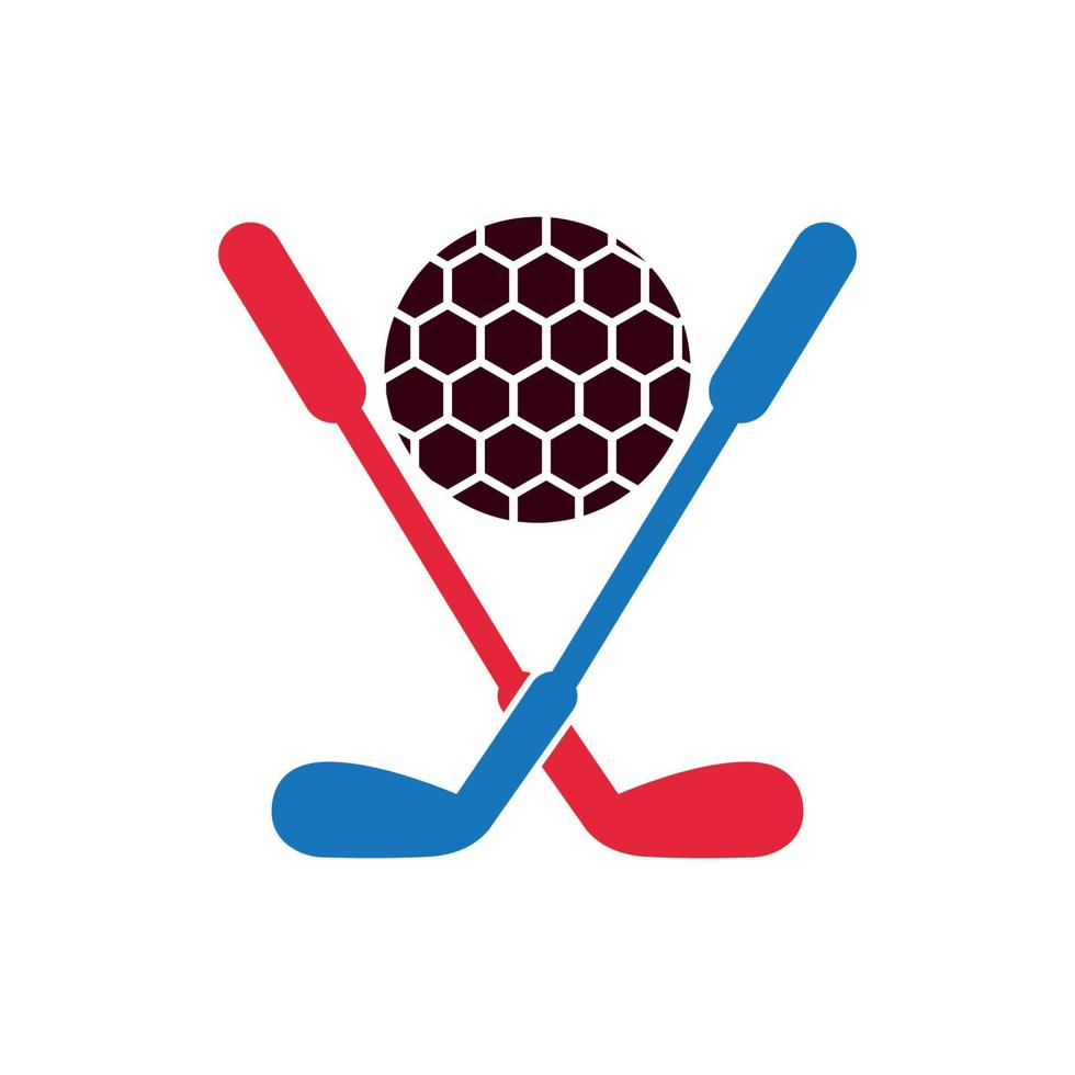 plantilla de logotipo de ilustración de vector de icono de golf