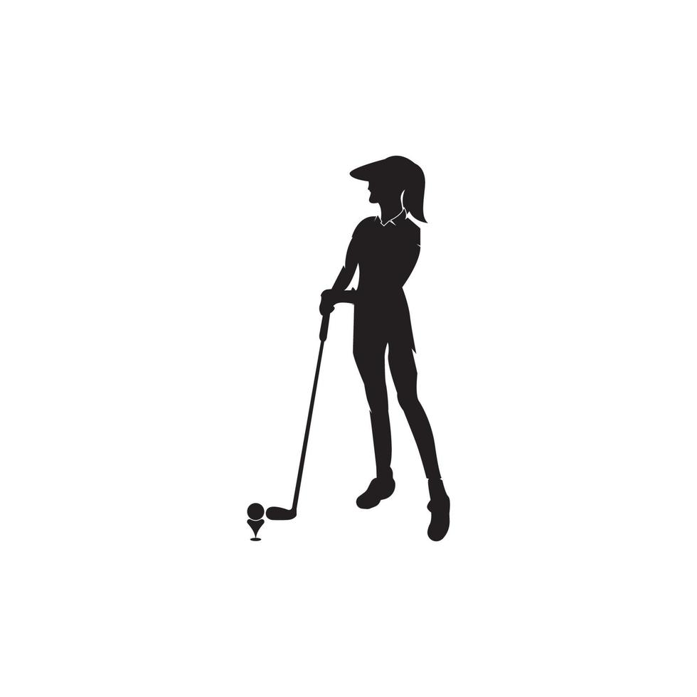 plantilla de logotipo de ilustración de vector de icono de golf