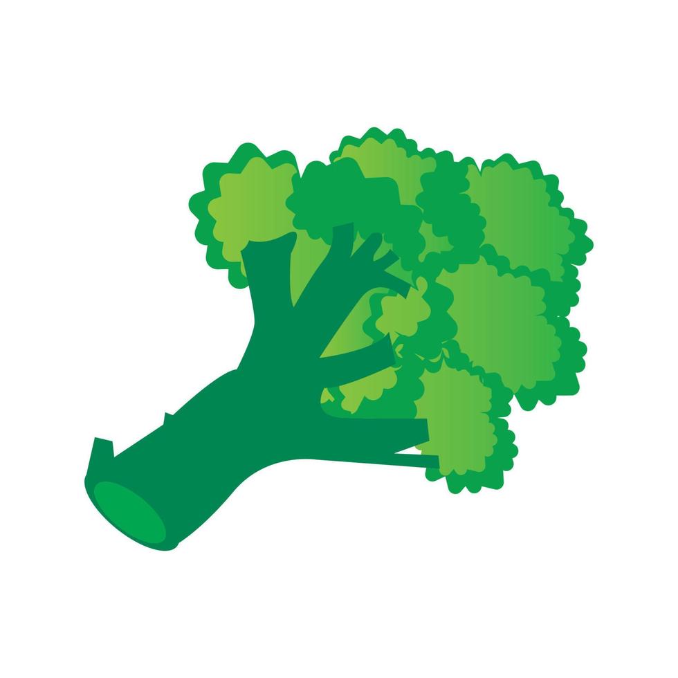 logotipo vegetal de brócoli, diseño de ilustración vectorial de iconos vector