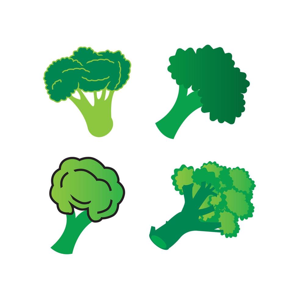 Broccoli vegetable logo,icon vector illustration design