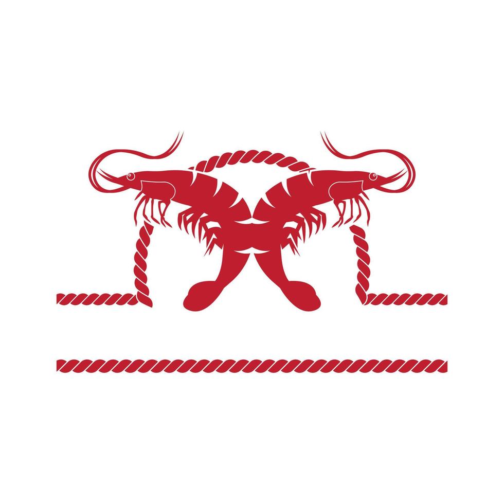 Shrimp logo icon vector illustration design