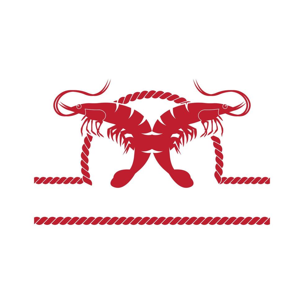 Shrimp logo icon vector illustration design