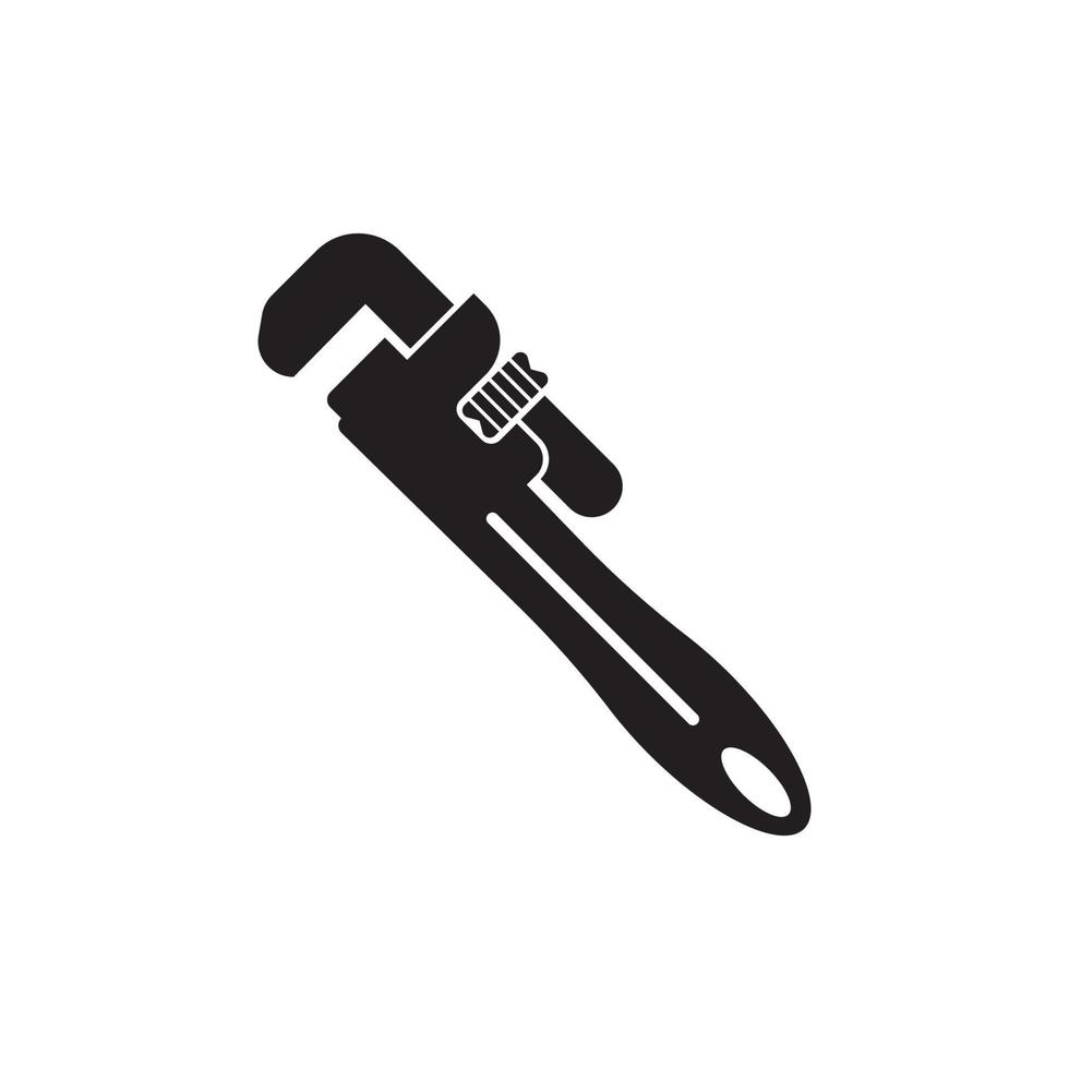 pipe wrench icon vector illustration symbol design