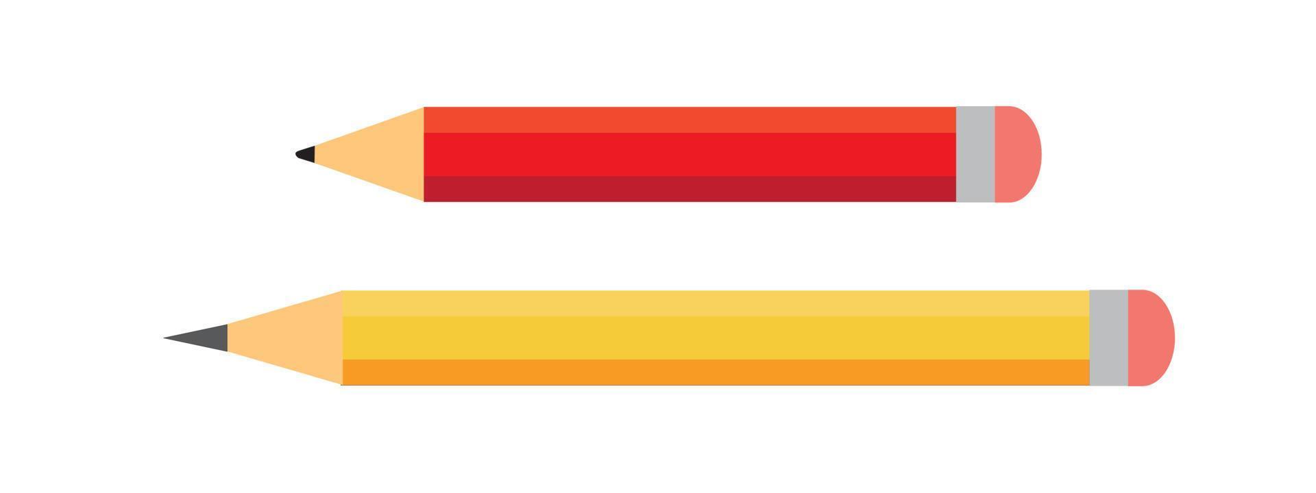 two pencil short and long vector design