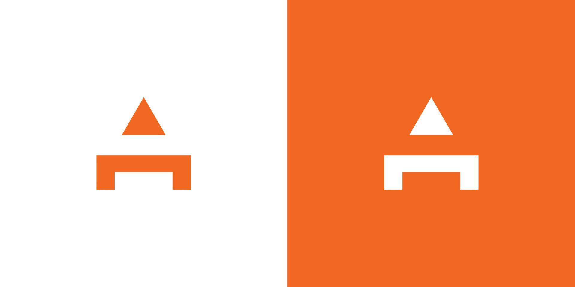 A table initial logo design unique and simple vector
