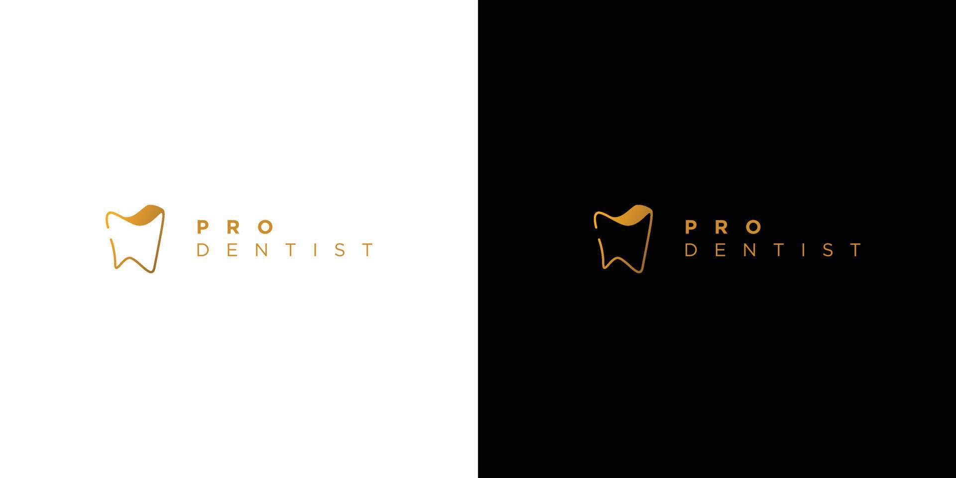 Modern and elegant  pro dentist logo design 4 vector