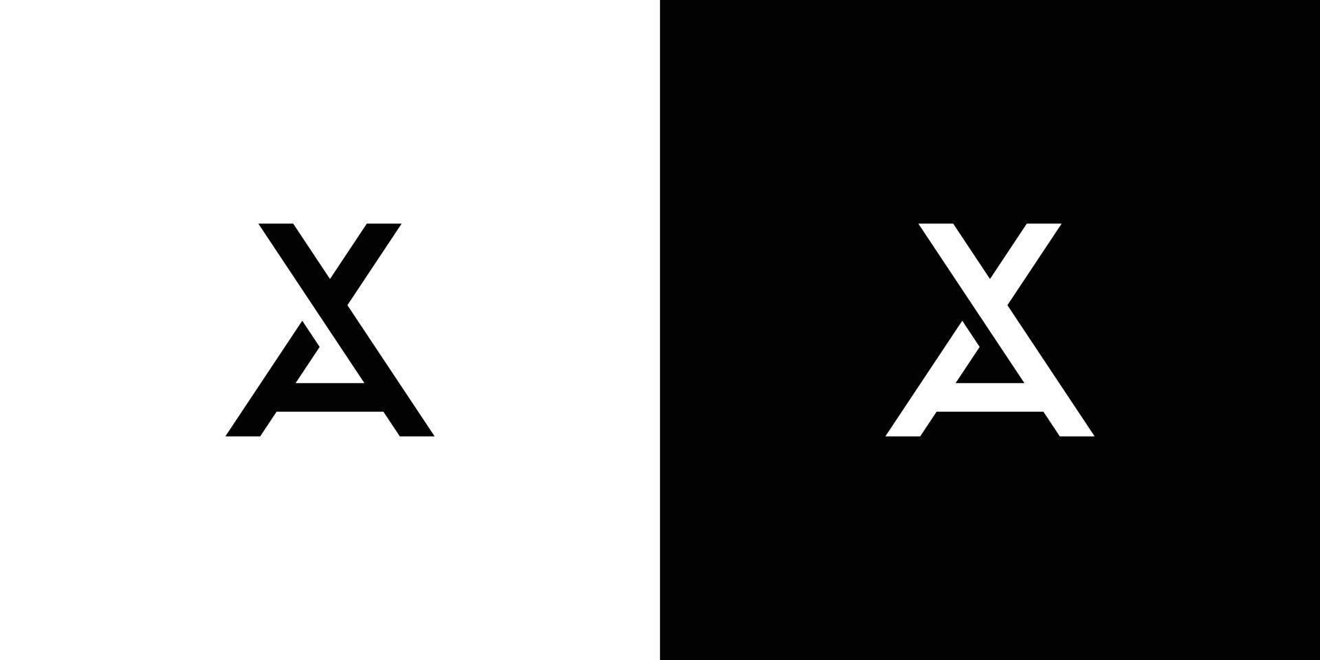 Cool and modern XA logo design 2 vector