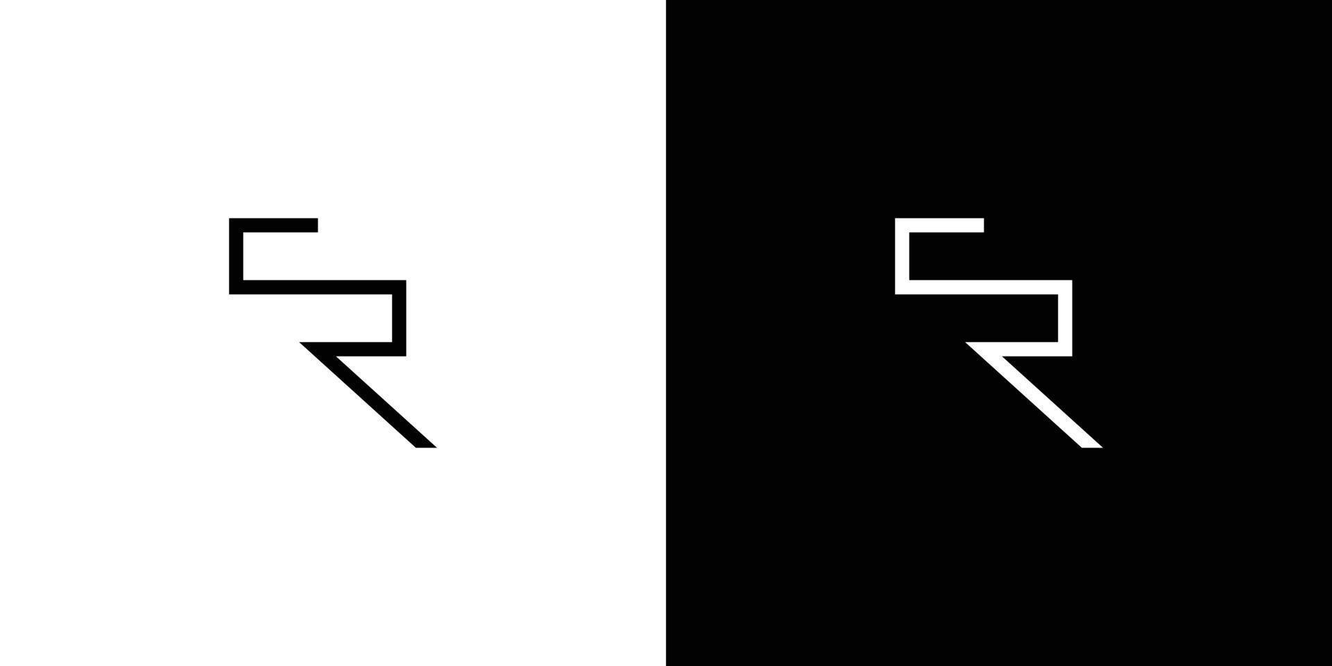 Modern and sophisticated letter SR initials logo design vector