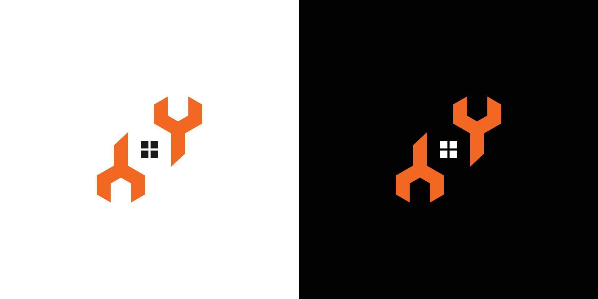 Modern and unique engineering house logo design 2 vector