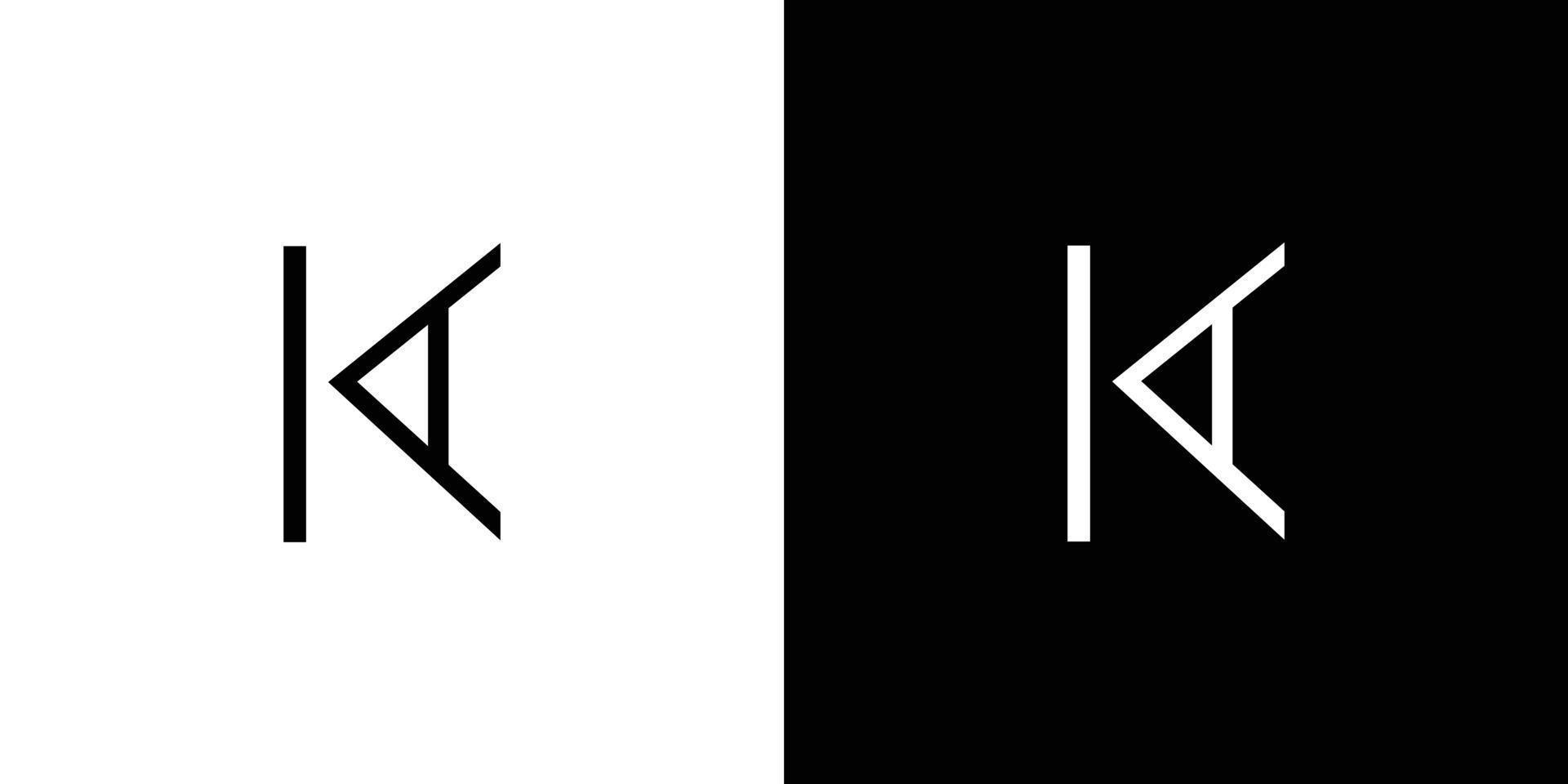 Modern and unique letter KA initials logo design vector