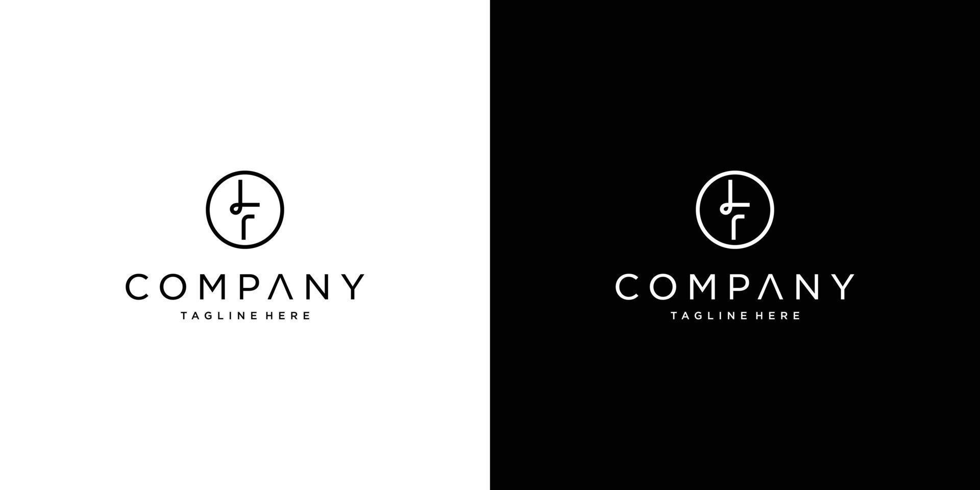 Modern and unique letter LF initials logo design vector