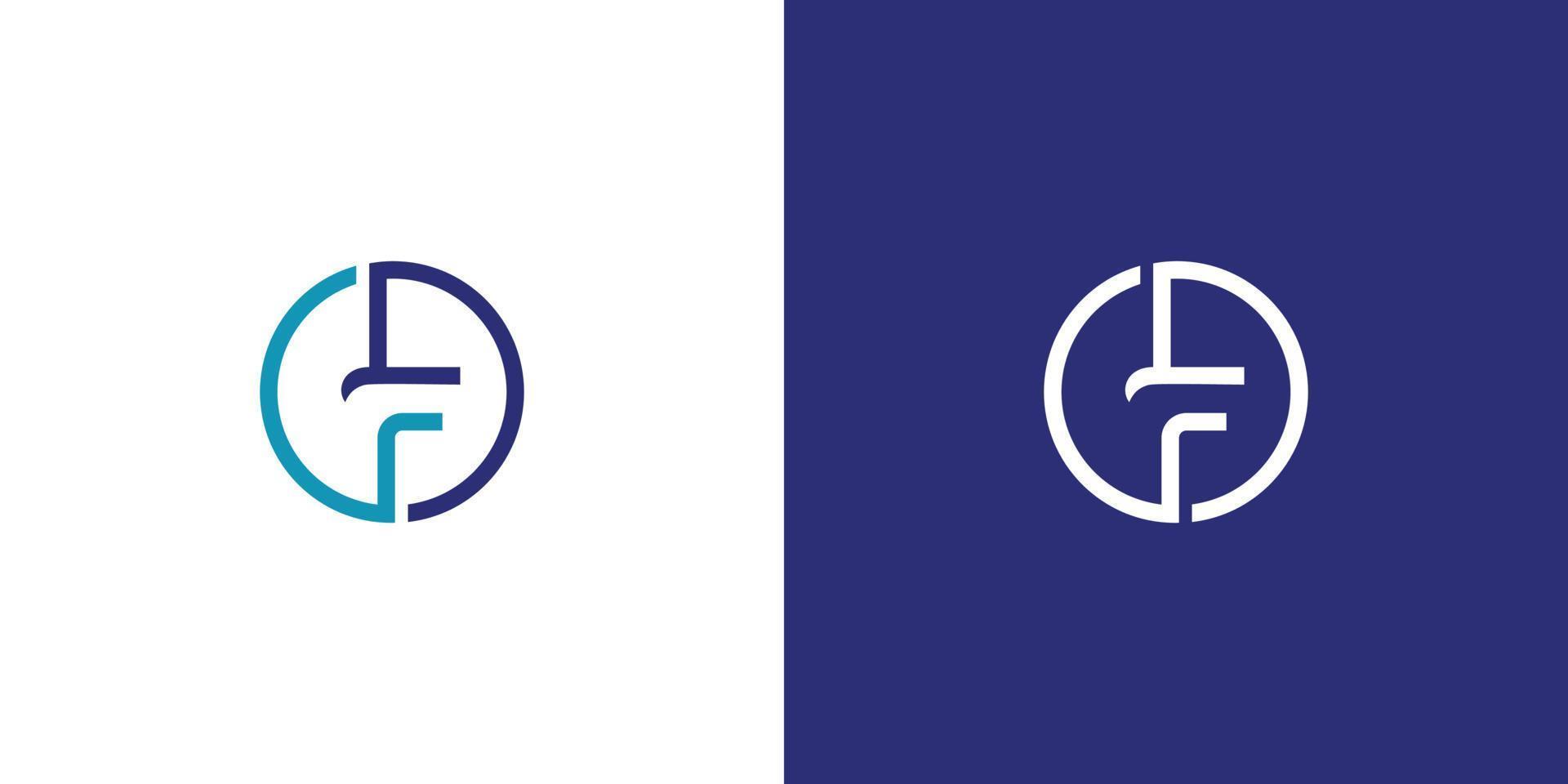 Modern and unique letter LF initials logo design 2 vector