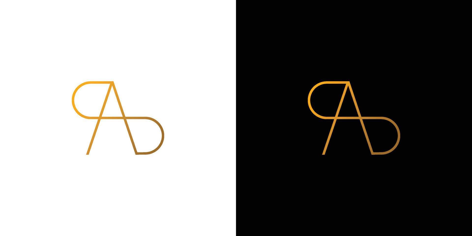 Modern and elegant SA initials logo design vector