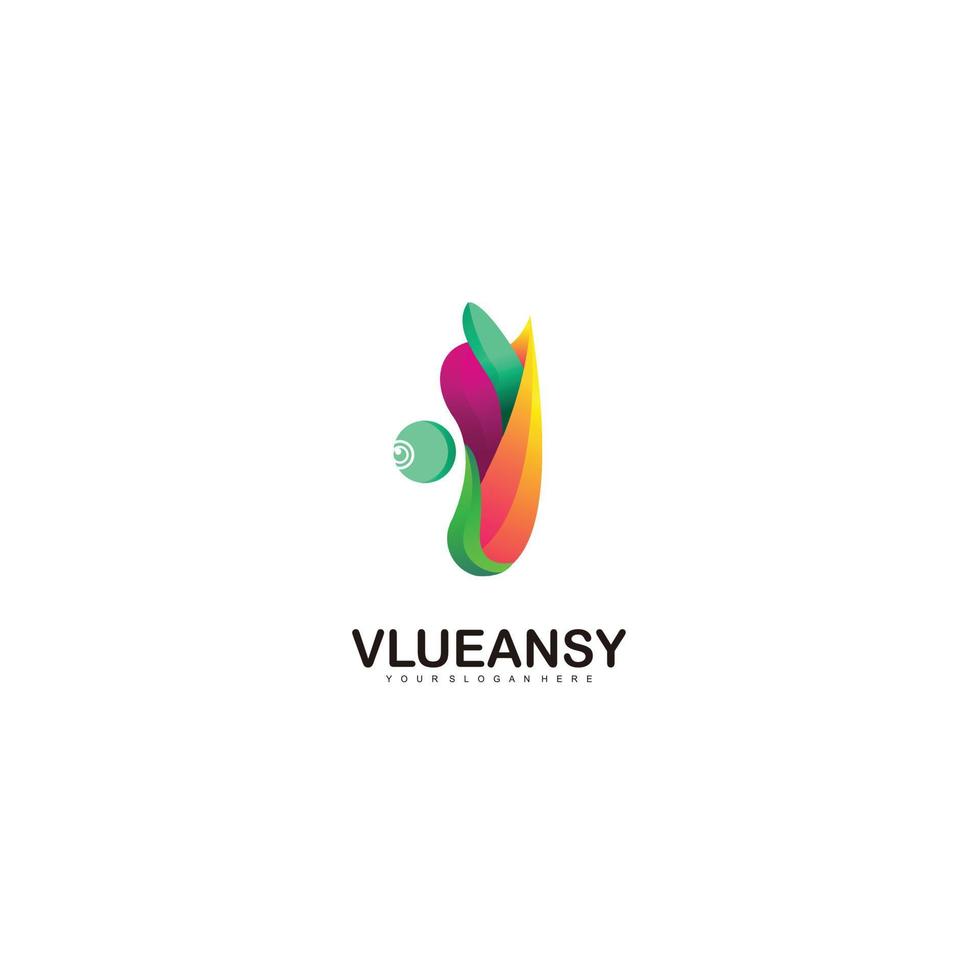 tulip logo abstract design illustration template vector