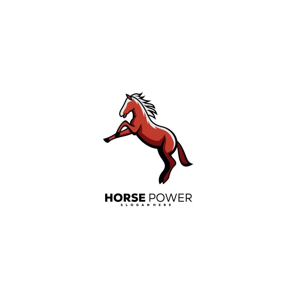 vector de plantilla de diseño de mascota de logotipo de caballo