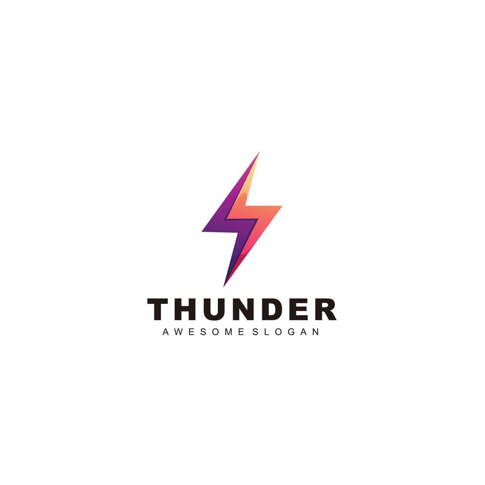 thunder logo template illustration design vector