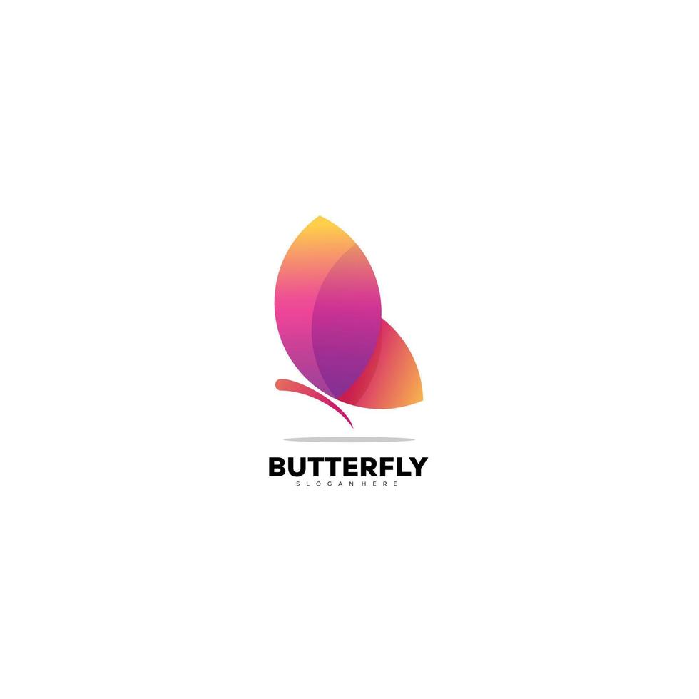 butterfly logo colorful template design vector