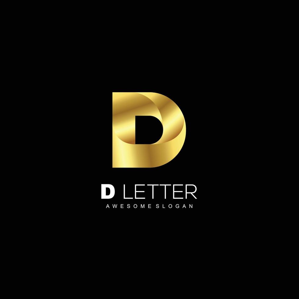 letter d design elegant color template vector