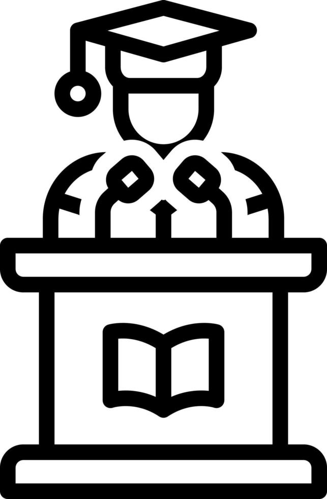 line icon for scholar vector