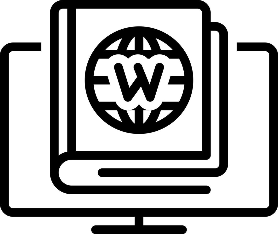 line icon for wiki vector