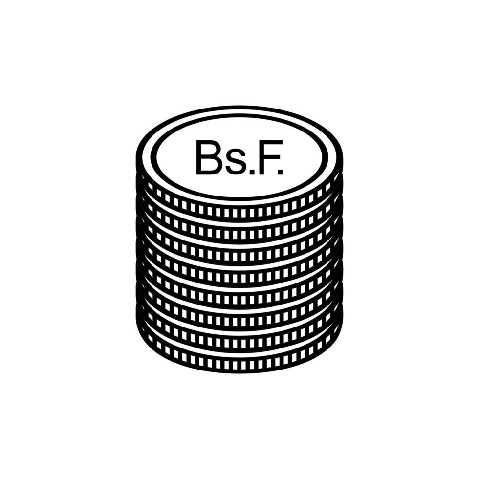 Venezuela Currency Symbol, Venezuelan Bolivar Icon, VES Sign. Vector Illustration