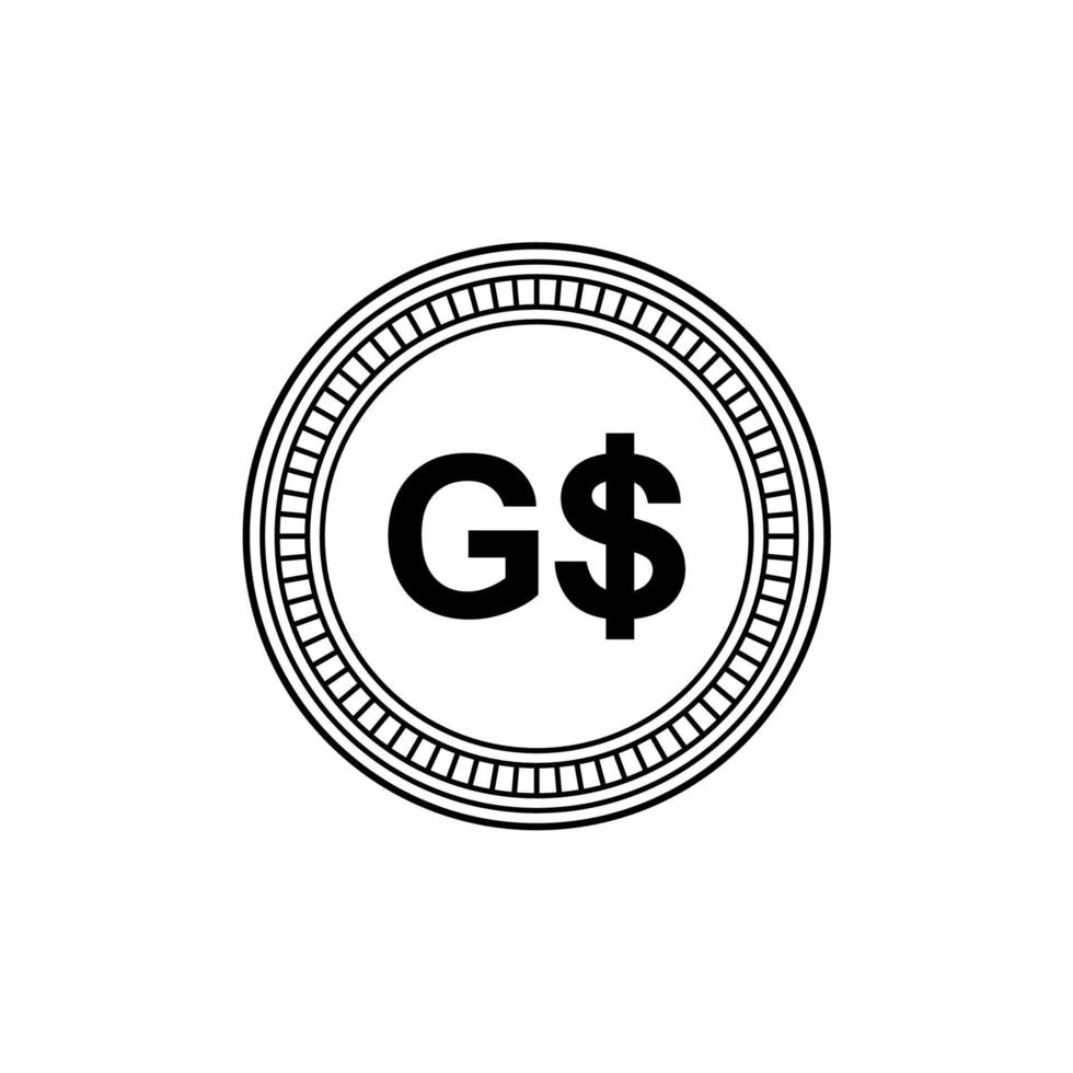 Guyana Currency, Guyanaese Dollar Icon, GYD Sign. Vector Illustration