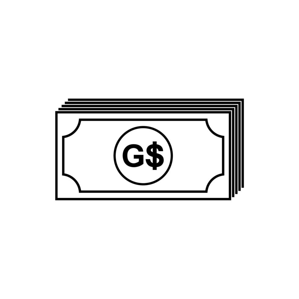 Guyana Currency, Guyanaese Dollar Icon, GYD Sign. Vector Illustration