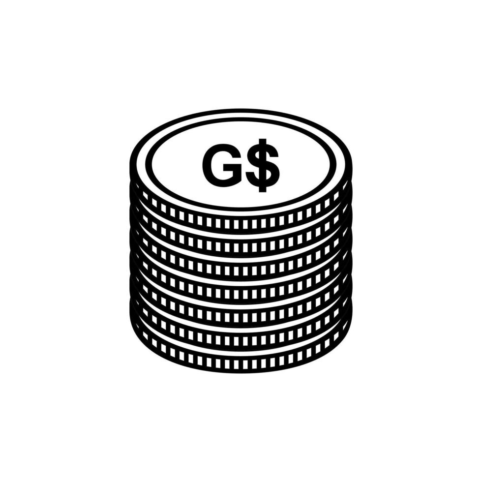 Guyana Currency, Guyanaese Dollar Icon, GYD Sign. Vector Illustration