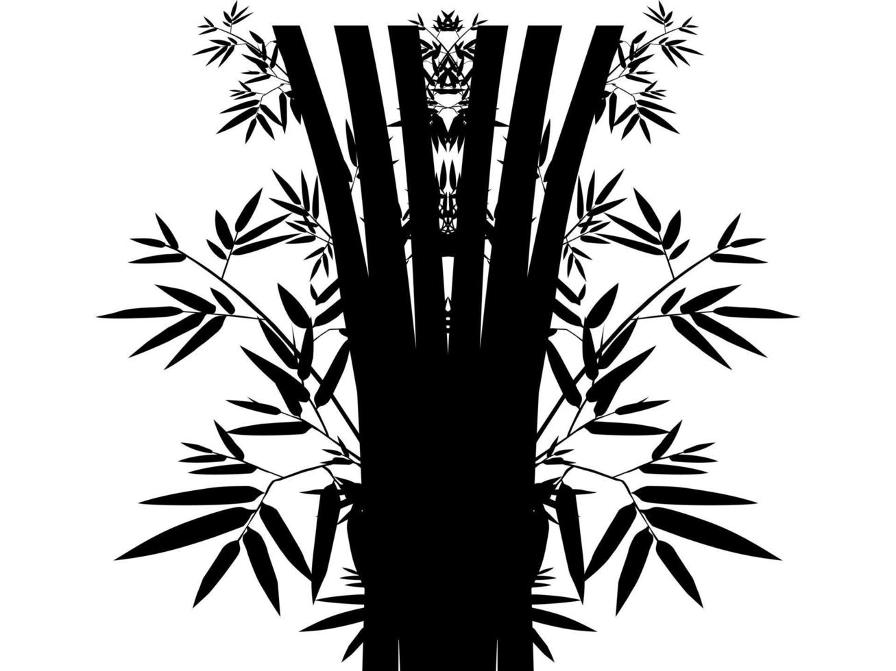 Bamboo Silhouettes for Art Illustration, Background, Decoration, Ornate, Website or Graphic Design Element. Vector Illustration