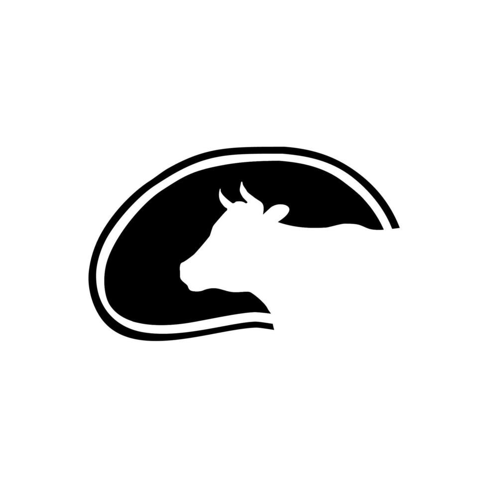 Beef Meat Icon Symbol. Cow Meat Illustration For Pictogram, Logo or Design Element. Vector Illustration