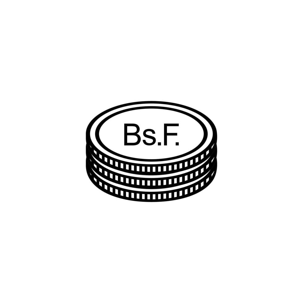 Venezuela Currency Symbol, Venezuelan Bolivar Icon, VES Sign. Vector Illustration