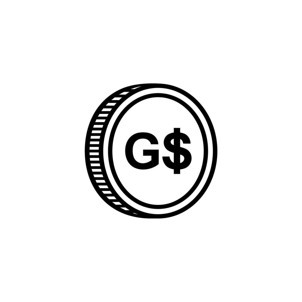 Guyana Currency, Guyanaese Dollar Icon, GYD Sign. Vector Illustration